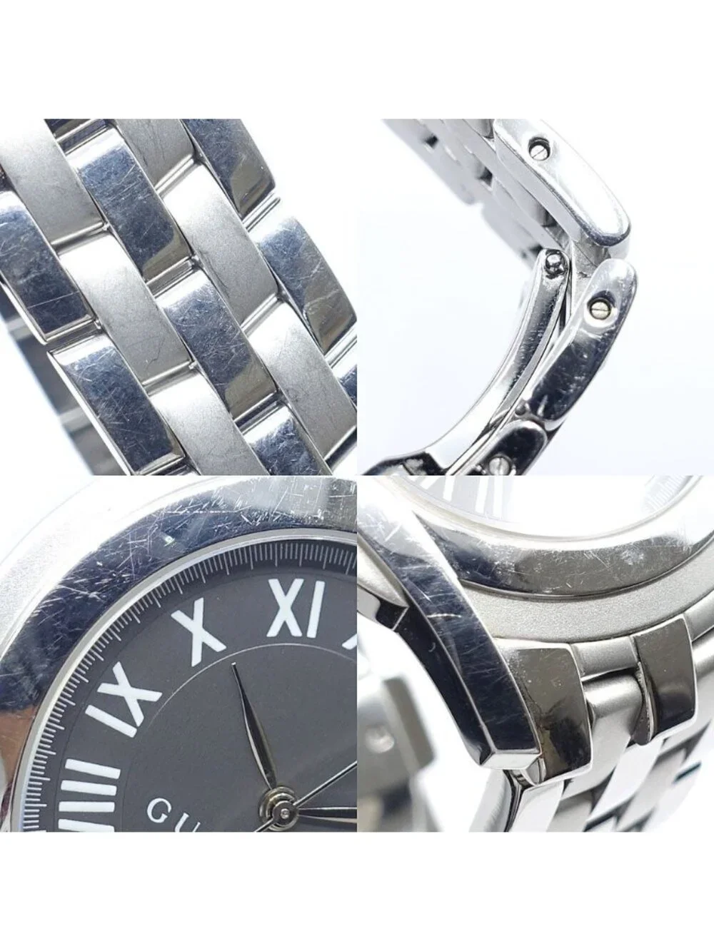 Gucci Watch Sherry Line Gray Dial 35 Quartz SS Stainless Steel